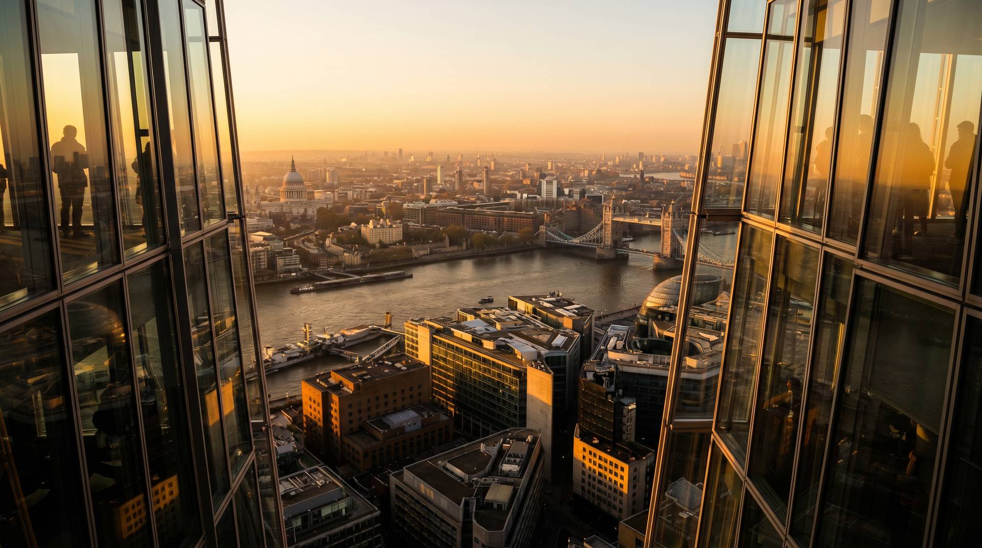 The View from The Shard at golden hour